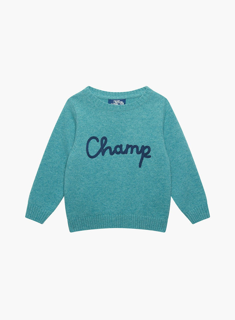 Thomas Brown Boys Champ Sweater Teal Green Trotters London Trotters
