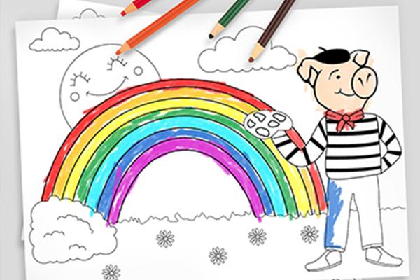 Paint the Rainbow with Trotters Colouring Competition