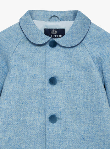 Little Raglan Coat in Pale Blue