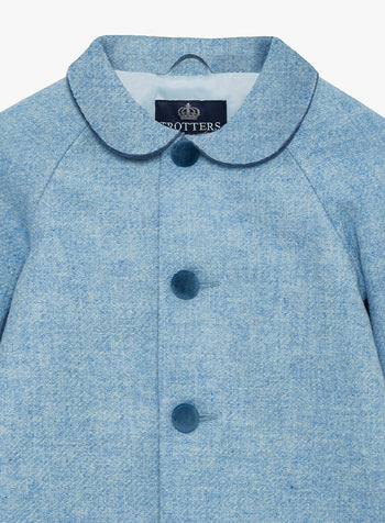 Baby Raglan Coat in Pale Blue