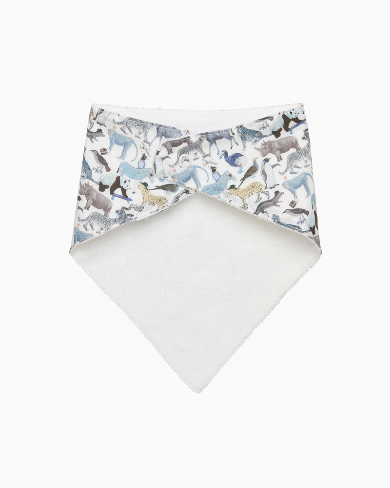 Bandana Bib in Blue Zoo