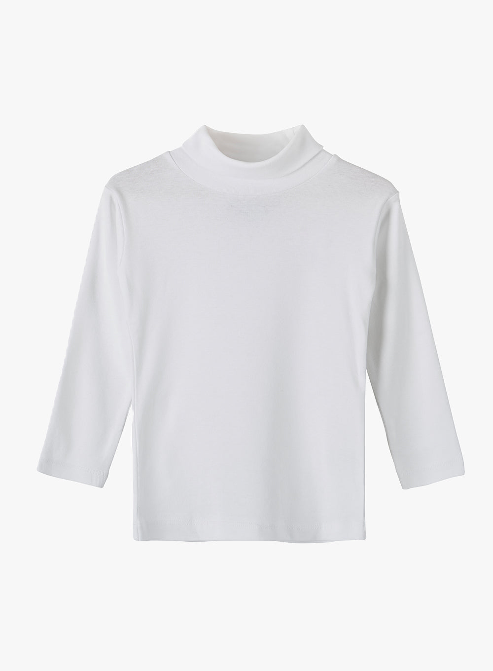 Thomas Brown Classic Cotton Turtle Neck in White