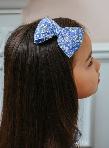 Lily Rose Clip Bow Hair Clip in Blue Betsy Anne