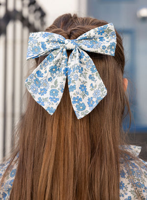 Long Bow Hair Clip in Floret