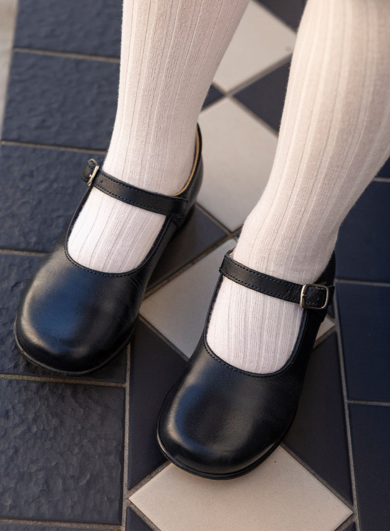 Ribbed Tights in White