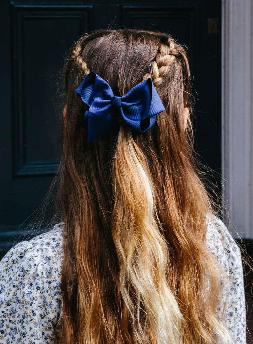 Extra Large Bow Hair Clip in Navy