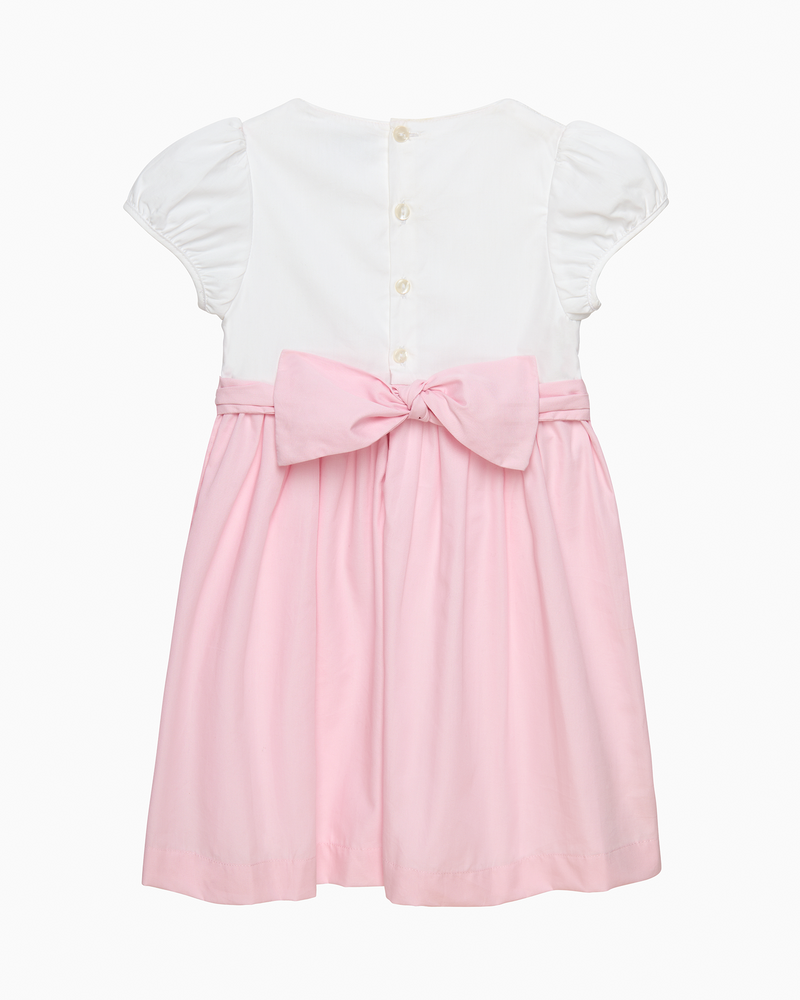 Rose Hand Smocked Dress in Pink