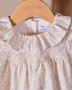 Baby Owl Smocked Dress