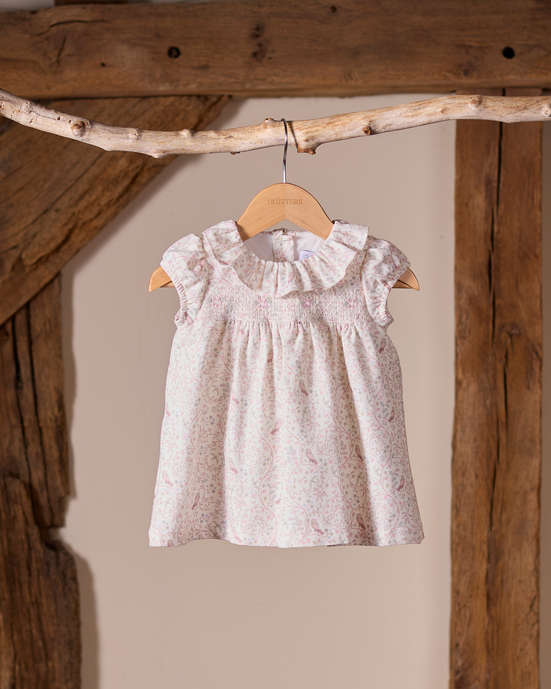 Baby Owl Smocked Dress