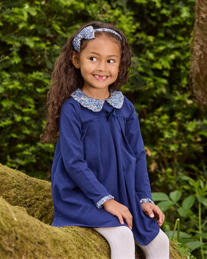 Lily Rose Dress Violet Pie Crust Dress in Navy