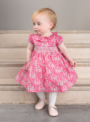 Baby Capel Floral Smocked Party Dress