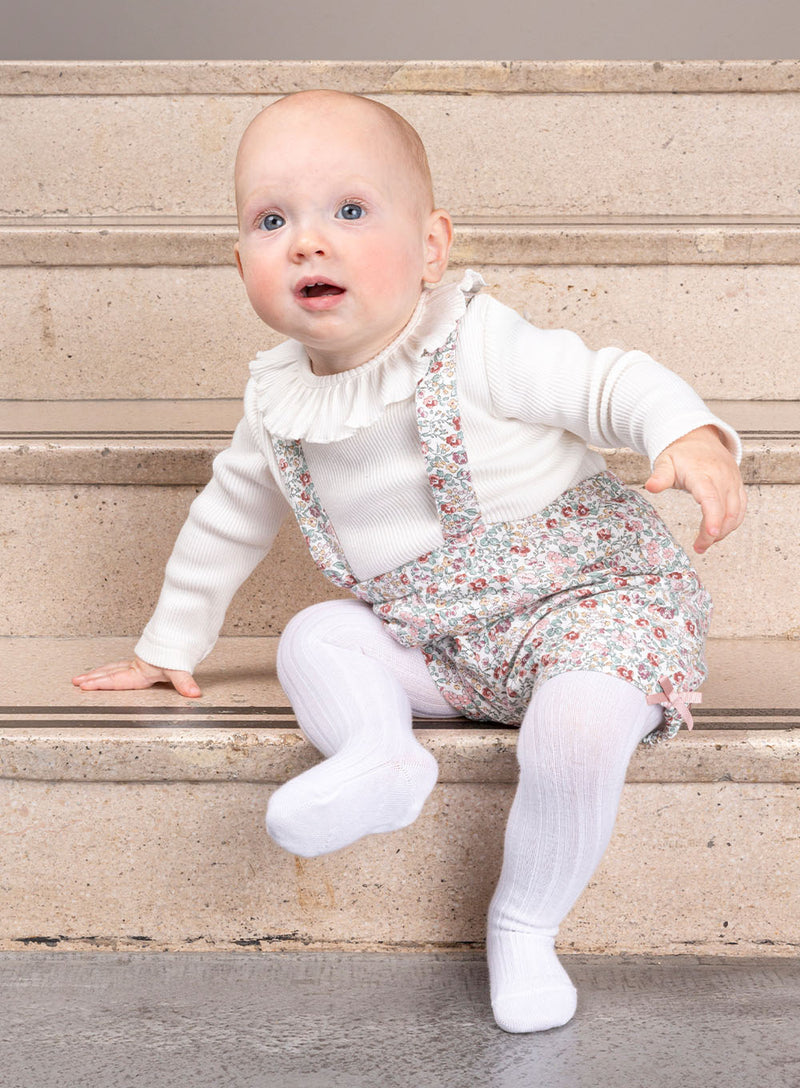 Baby Long Sleeved Grace Willow Bodysuit in Winter White