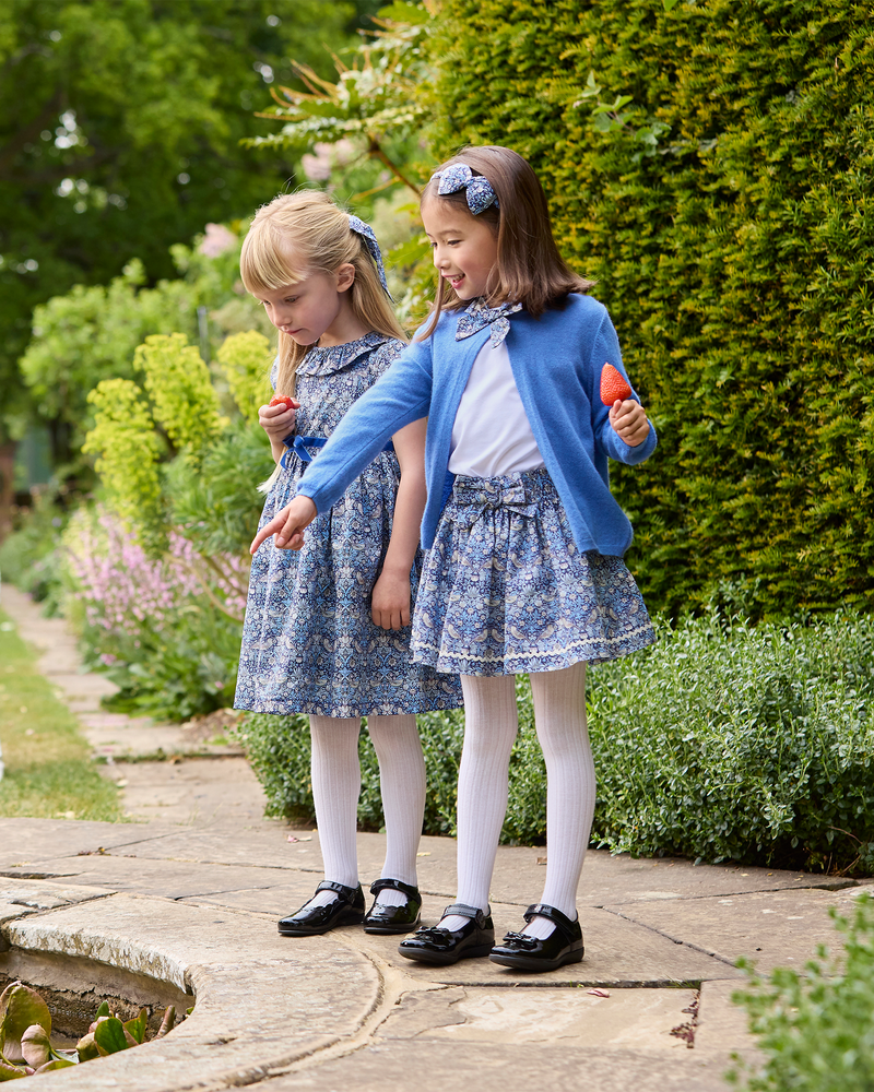 Bow Skirt in Strawberry Thief
