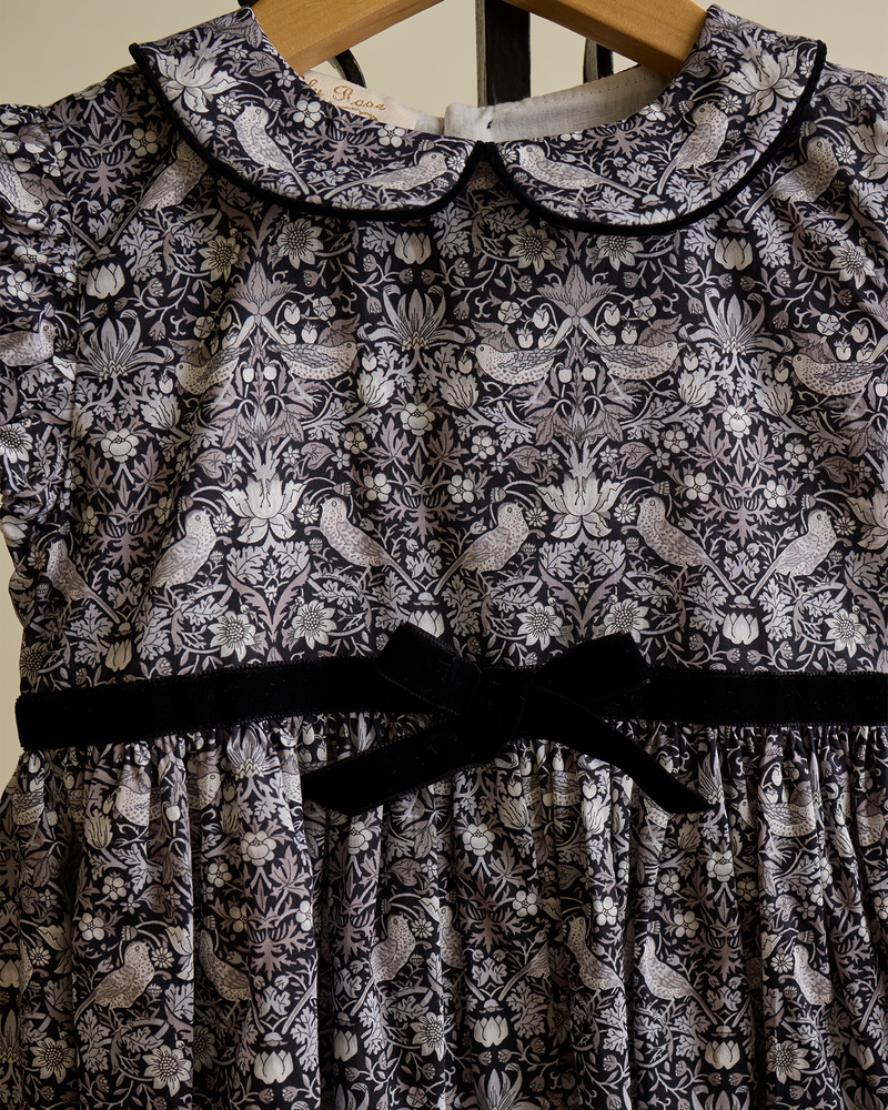 Black Strawberry Thief Dress