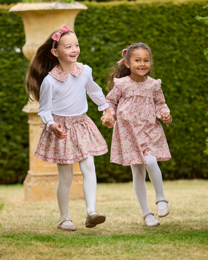 Lily Rose Skirt Bow Skirt in Poppy & Daisy