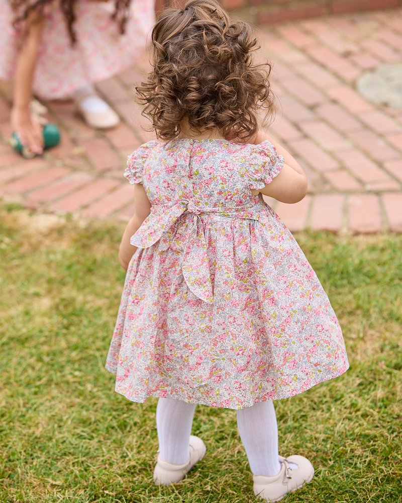 Baby Smocked Party Dress in Claire Aude