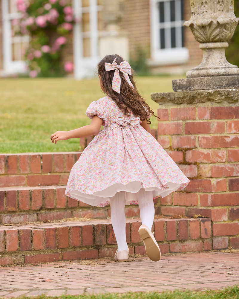 Smocked Party Dress in Claire Aude