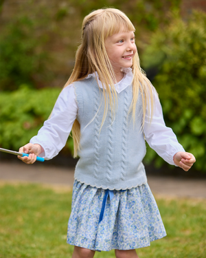 Arabella Floral Skirt in Blue