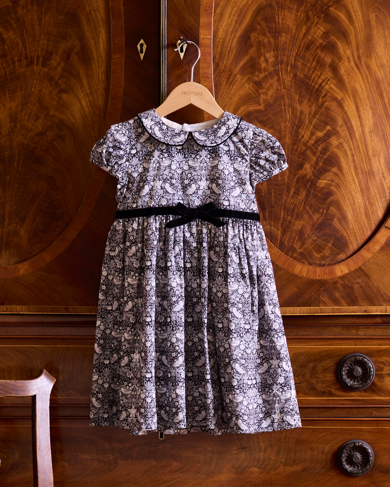 Black Strawberry Thief Dress