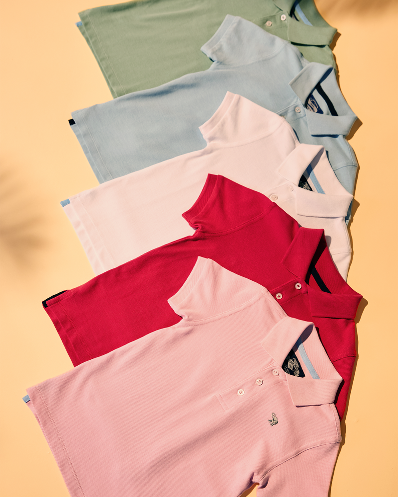 Harry Piqué Polo in Sage