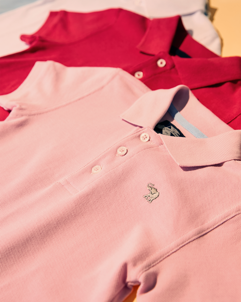 Harry Piqué Polo in Pink