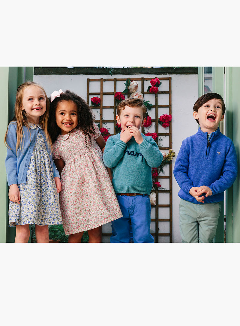 Calum Half-Zip Sweater in Sky Blue