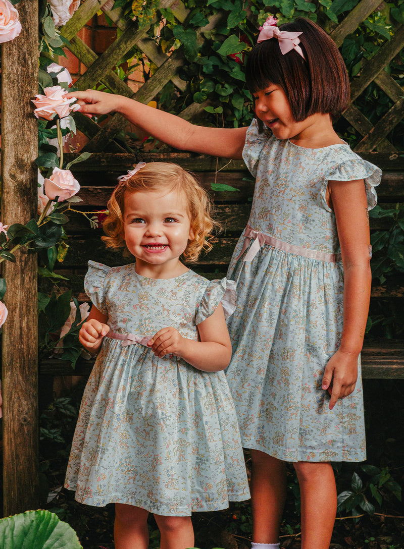 Etta Fawn Frill Sleeved Dress