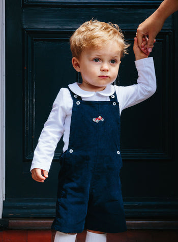 Little Alfie Bib Shorts in Navy