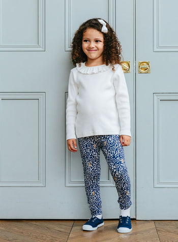 Woodland Bunny Leggings in Navy