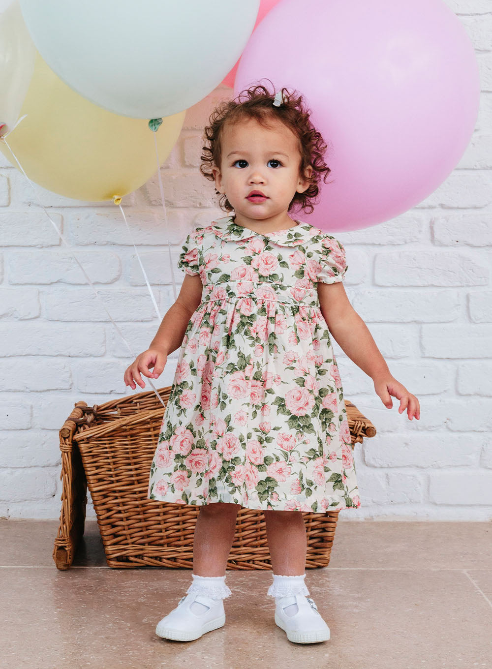 Lily Rose Baby Girls Carline Rose Dress Pink Rose Trotters London Trotters Childrenswear USA