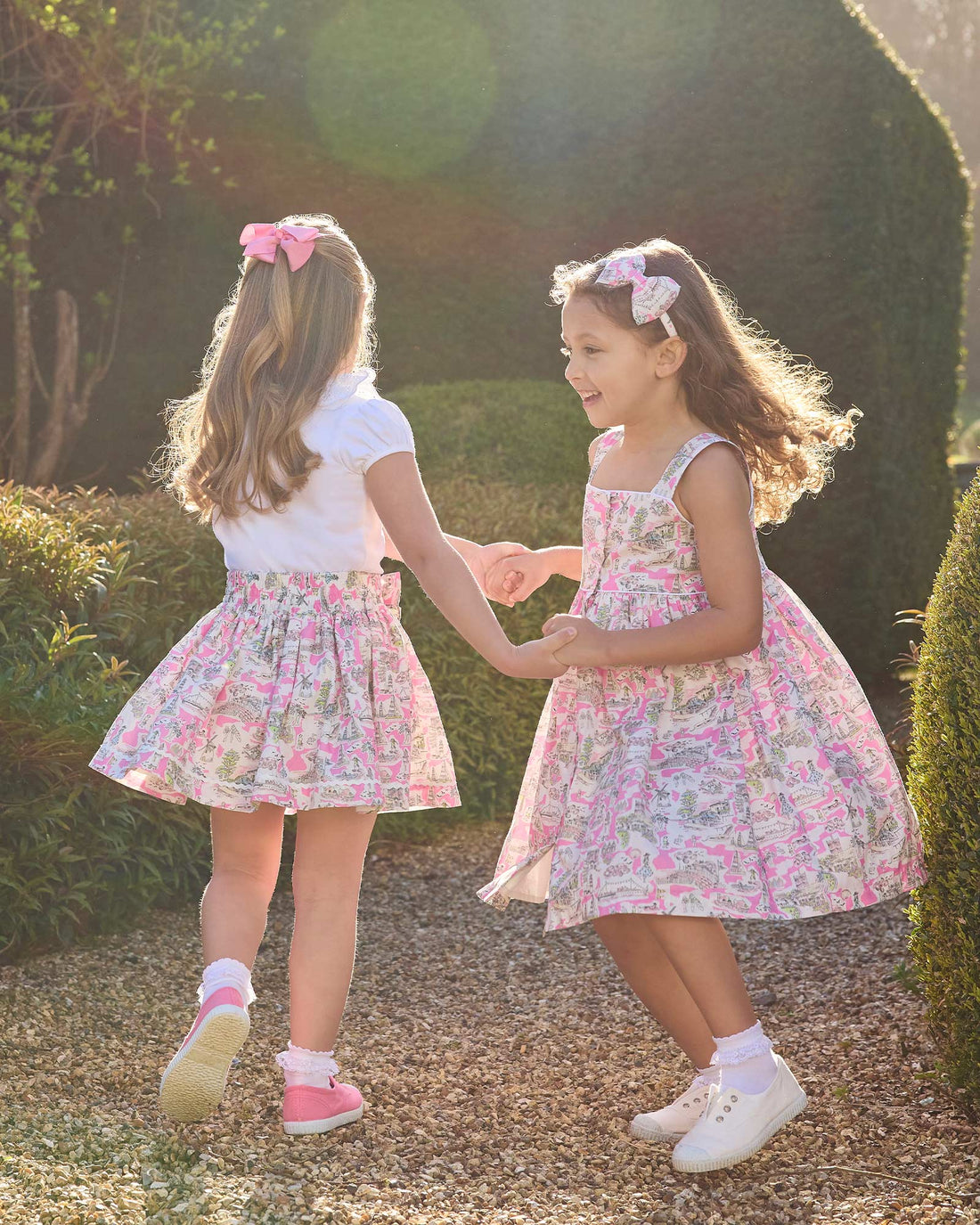 Lily Rose Dress Holiday Scenes Bow Sundress