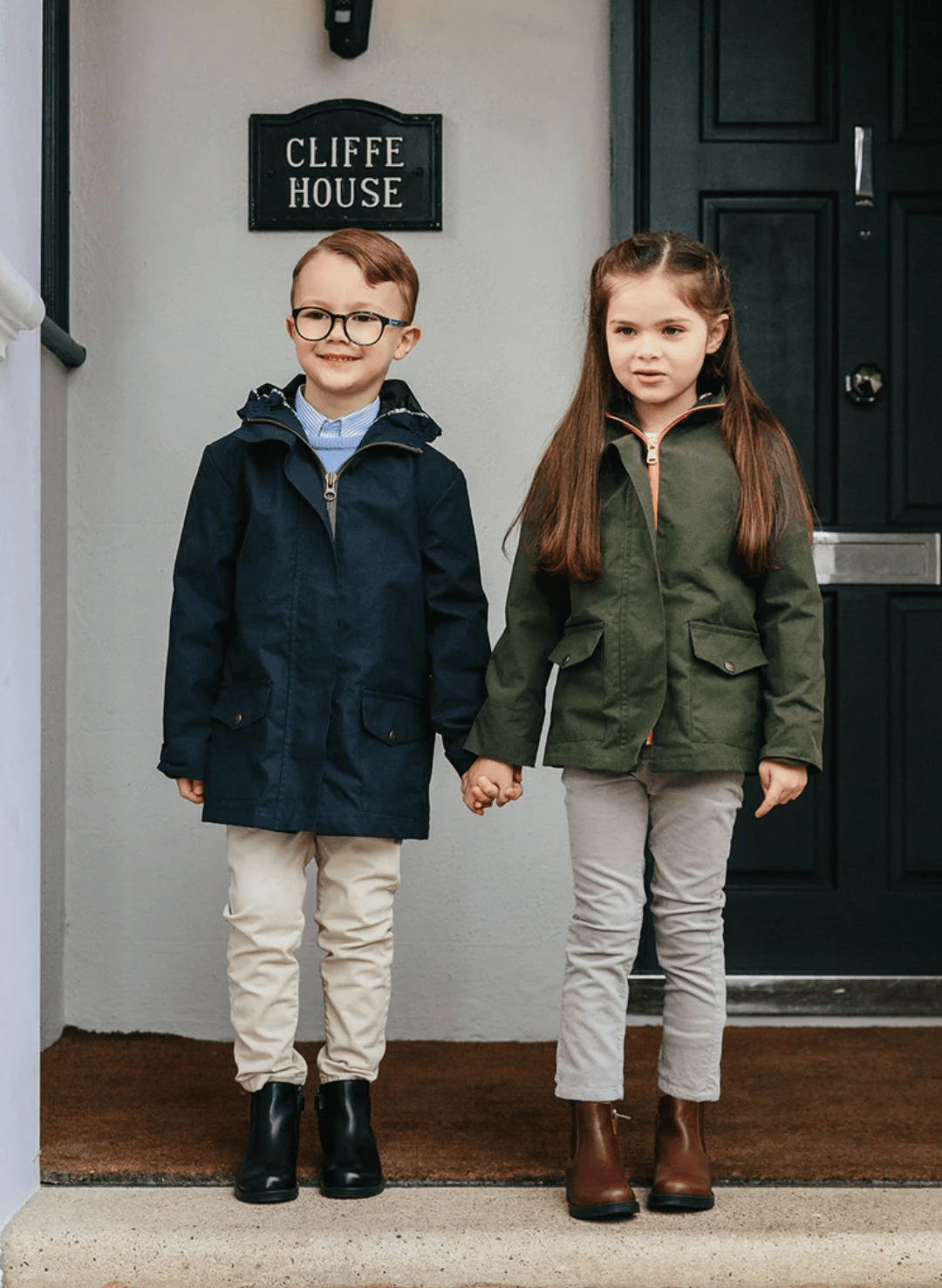 Blue TROY London Wax Waterproof Jacket