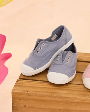 Hampton Canvas  Shoes Hampton Canvas Plum Plimsolls in Steel Blue