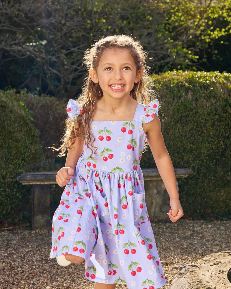 Adelina Summer Dress in Cherry & Daisy