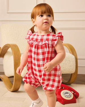 Confiture Romper Baby Gingham Ruffle Romper