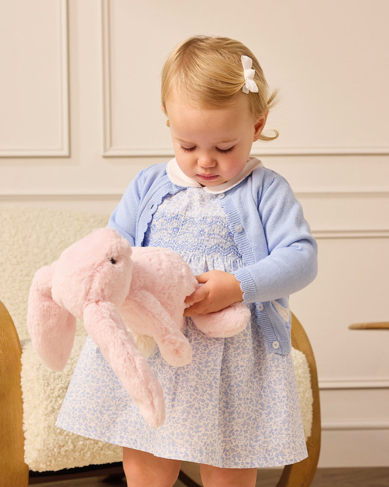 Baby Catherine Smocked Dress in Blue Floral