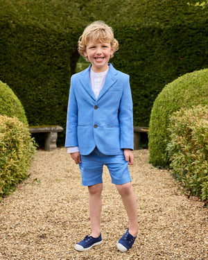 Sebastian Blazer in Blue Linen