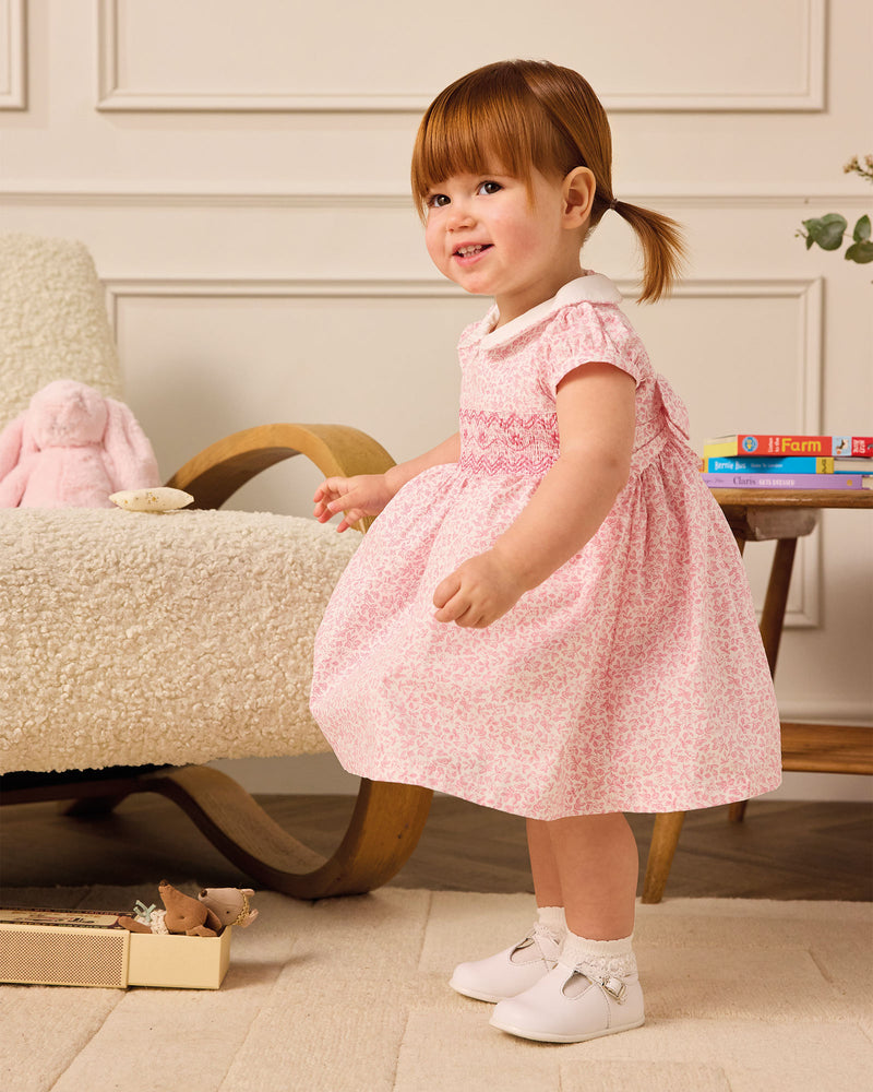 Baby Catherine Smocked Dress in Pink