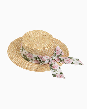Lily Rose Hat Carline Straw Hat in Pink