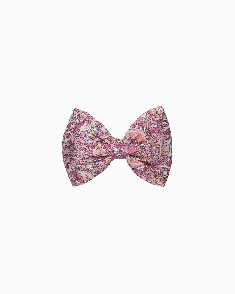 Lily Rose Clip Bow Hair Clip in Strawberry Thief
