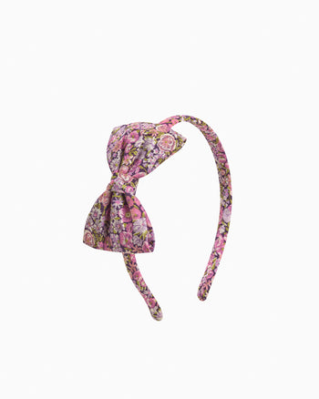 Big Bow Alice Band in Chive