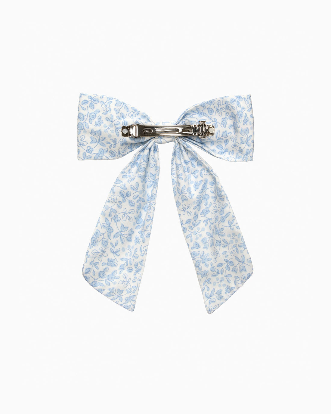 Lily Rose Clip Extra Large Bow Hair Clip in Blue Floral