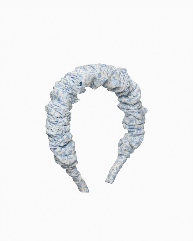 Lily Rose Alice Band Scrunchie Headband in Blue Floral