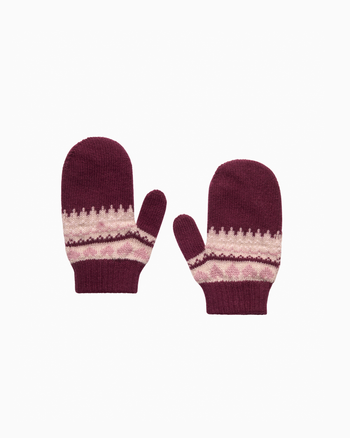 Frankie Fair Isle Mittens in Claret