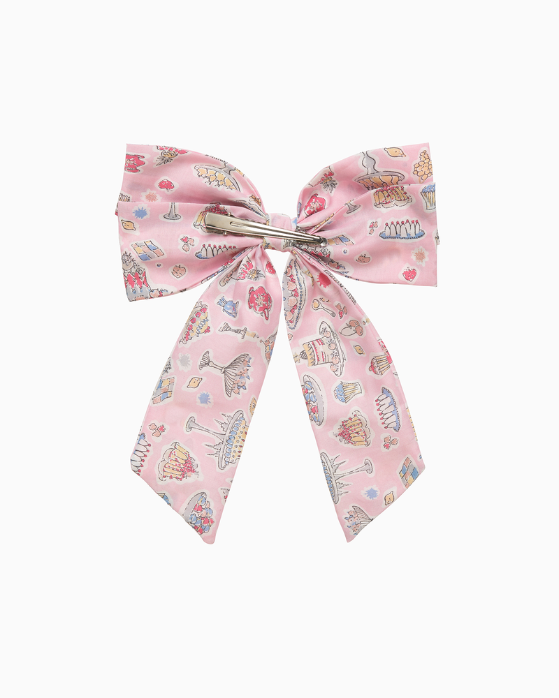 Extra Large Bow Hair Clip in High Tea