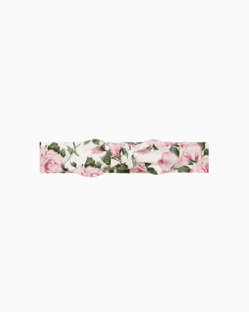 Jersey Bow Headband in Pink Carline