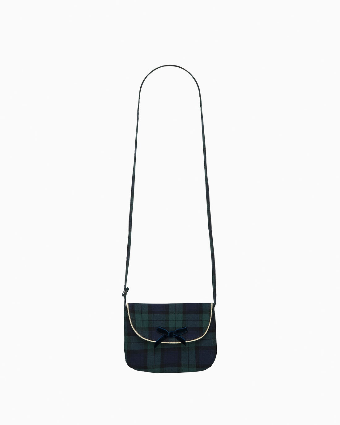 Confiture Bag Coin Purse in Navy Green Tartan