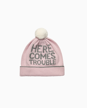 Baby Trouble Beanie in Pale Pink