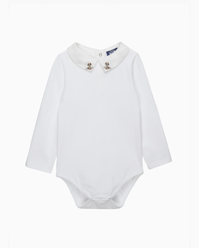 Chelsea Clothing Company Body Baby Monty Long Sleeved Body in Puppy