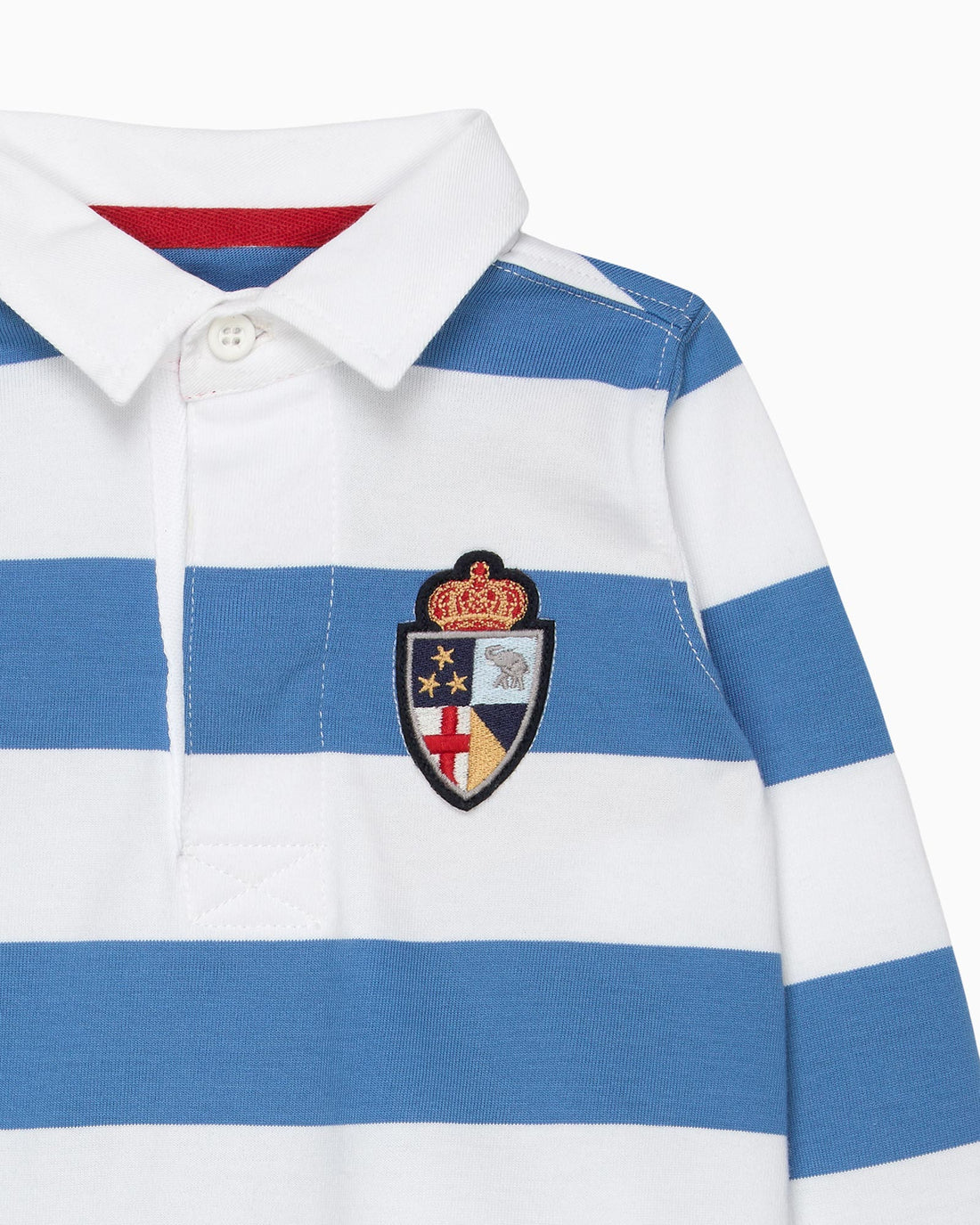 Chelsea Clothing Company Top Baby Nicholas Rugby Shirt in Denim Blue/White